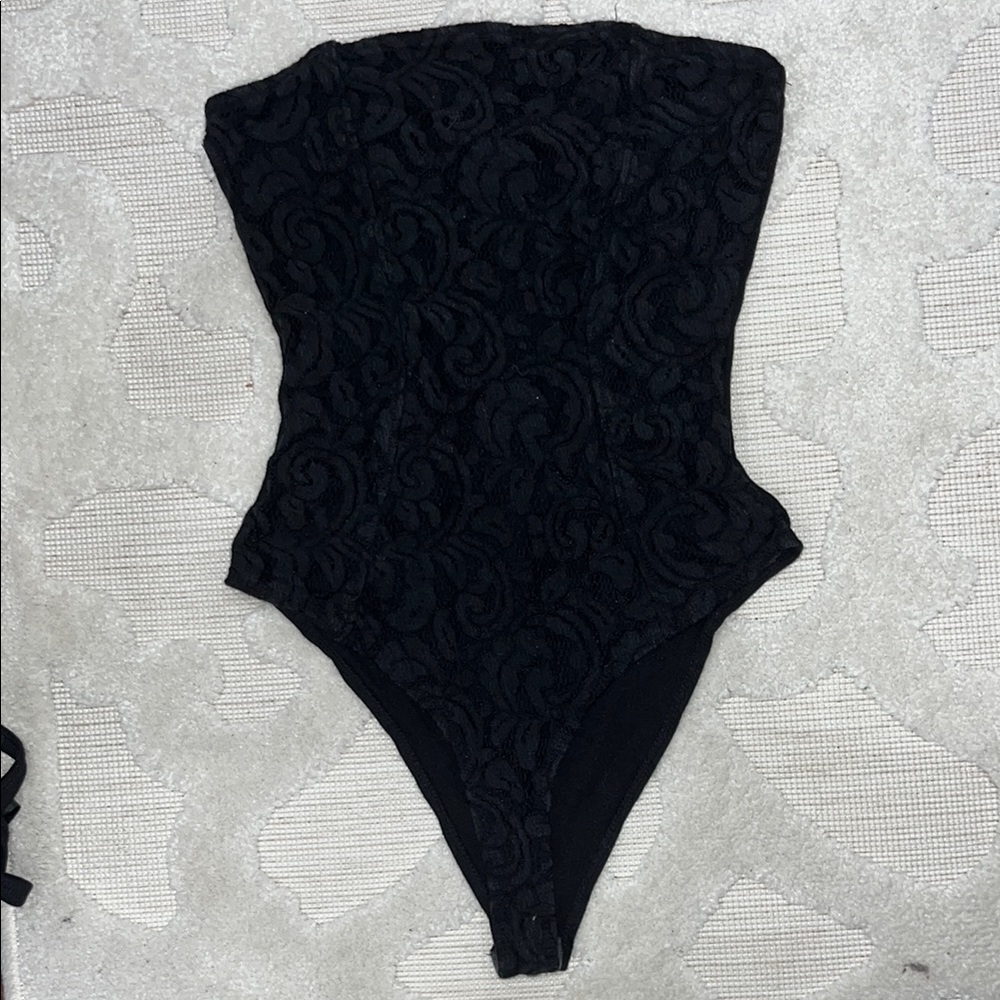 Charolette Russe Black Lace Bodysuit